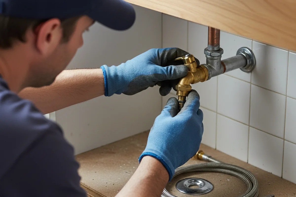 Shutoff valve and fitting work during Faucet and Fixture Repair in Cicero